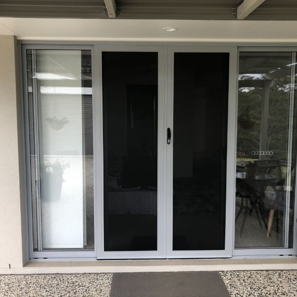 Black DVA mesh sliding door